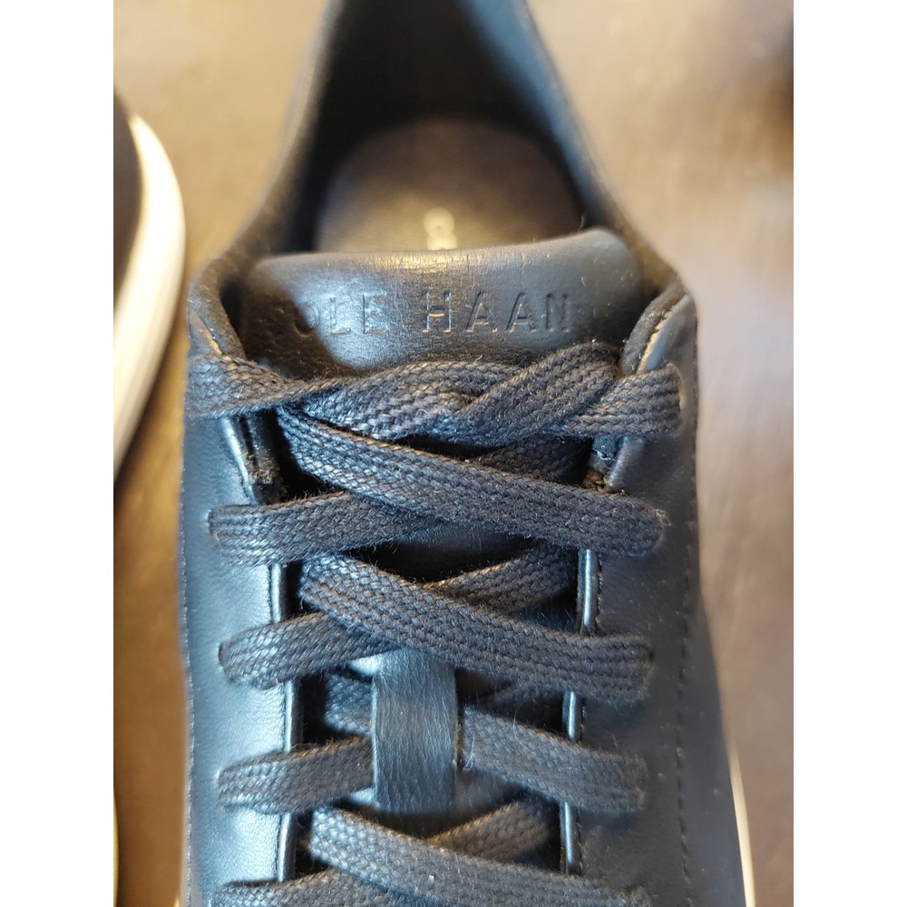 Cole Haan Men's Grand Crosscourt II Black Leather Sneakers US 9.5M NEW! C27974 - Picture 4 of 10